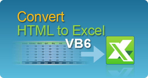 Convert html to excel file in vb6 easyxls guide