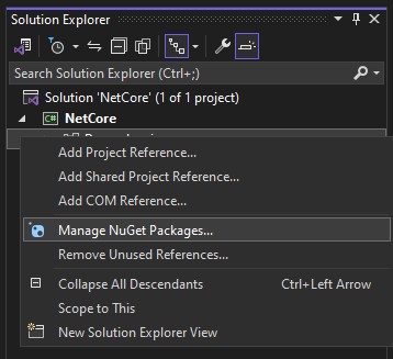 Manage NuGet packages